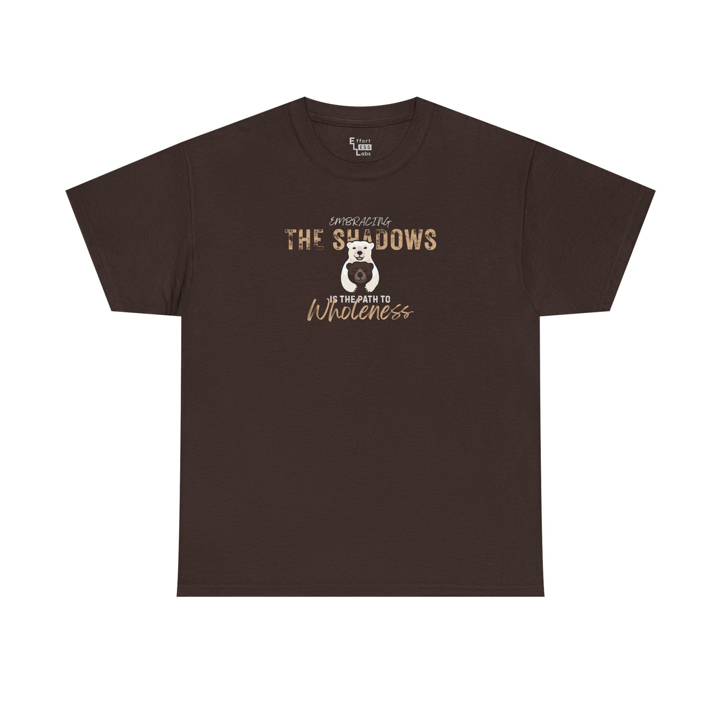 Heavy Cotton Tee — Bear "Embracing The Shadows" Graphic T-Shirt