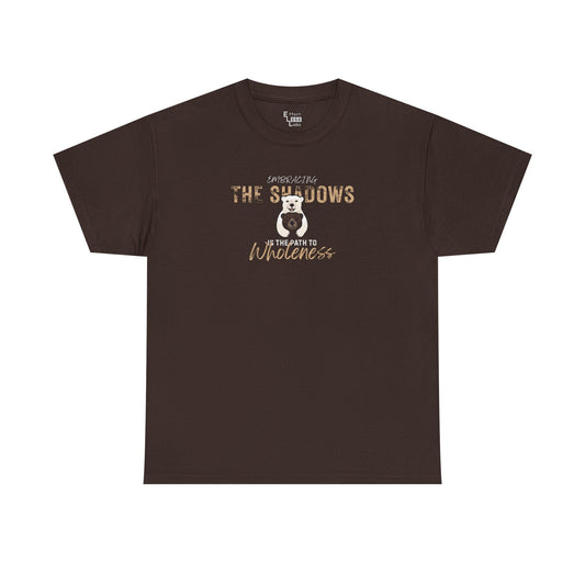 Heavy Cotton Tee — Bear "Embracing The Shadows" Graphic T-Shirt