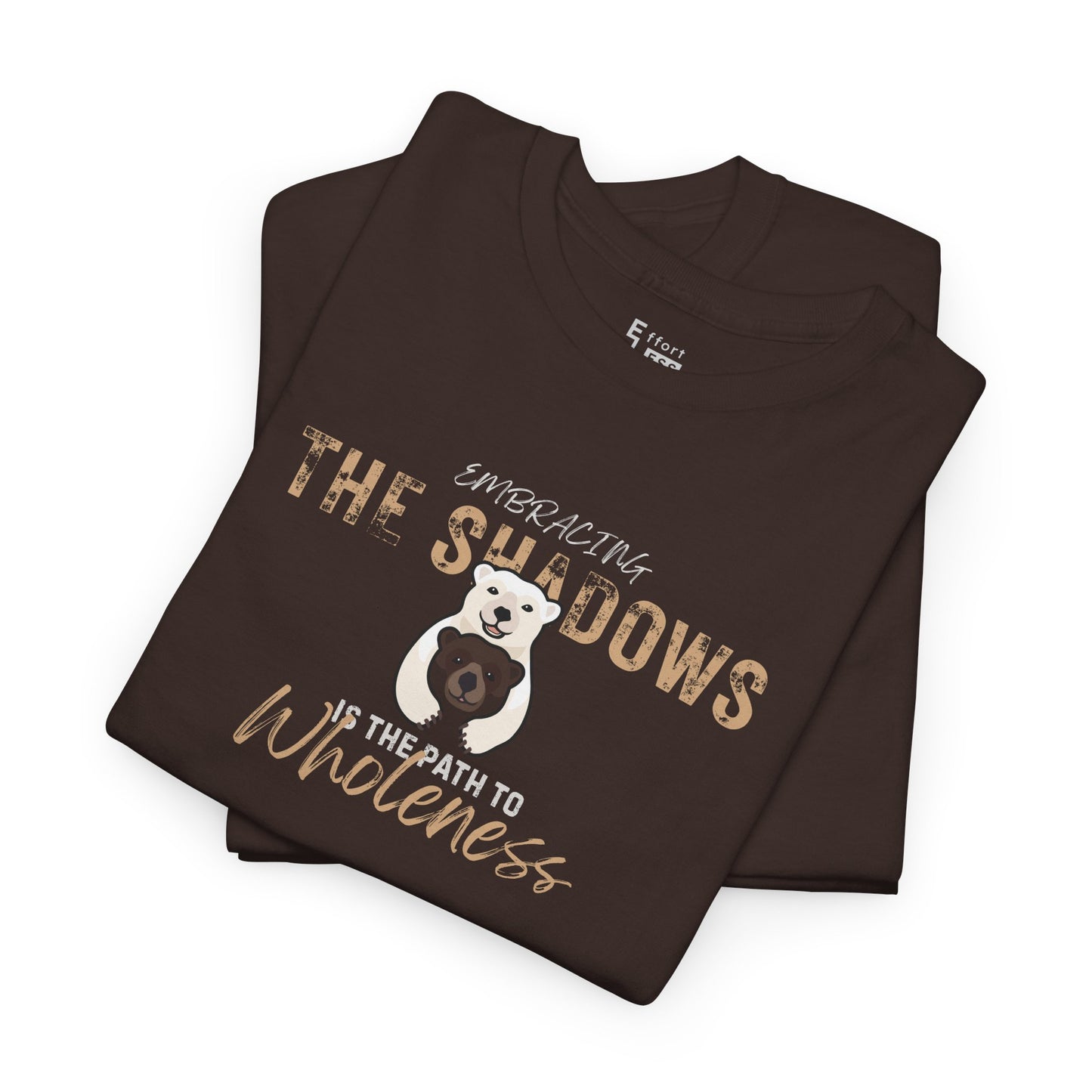 Heavy Cotton Tee — Bear "Embracing The Shadows" Graphic T-Shirt