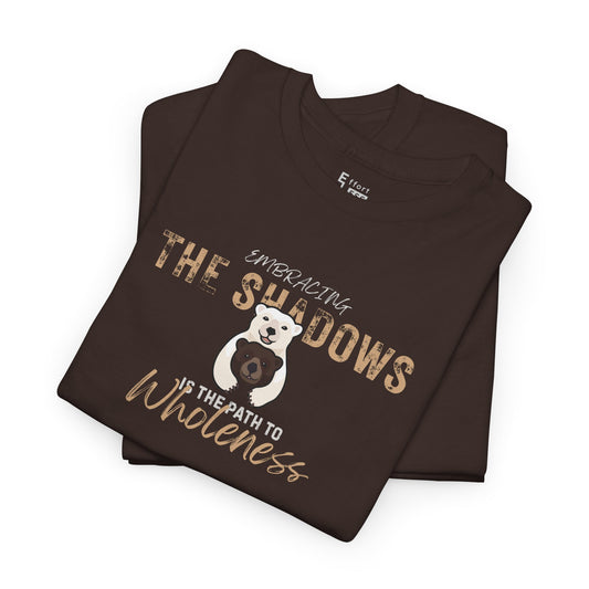 Heavy Cotton Tee — Bear "Embracing The Shadows" Graphic T-Shirt
