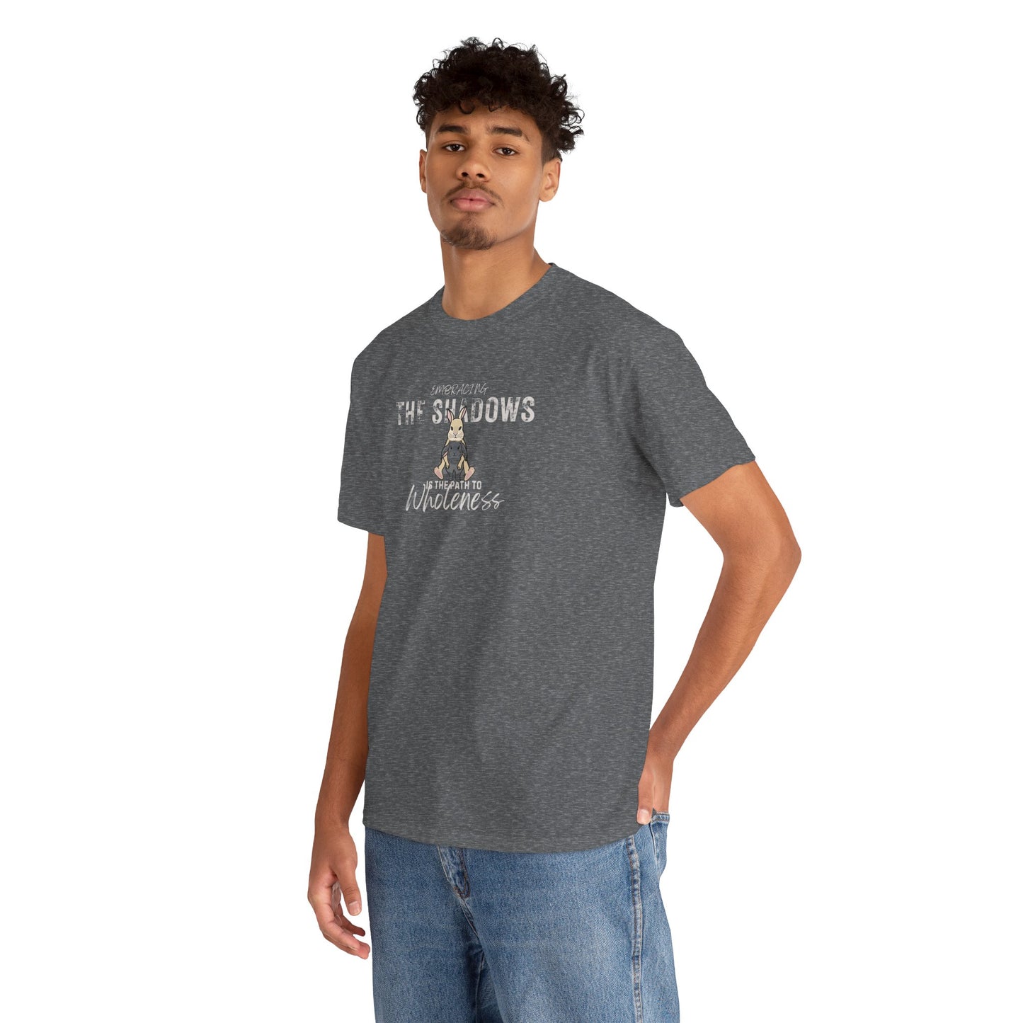 Heavy Cotton Tee — Bunny "Embracing The Shadows" Graphic T-Shirt