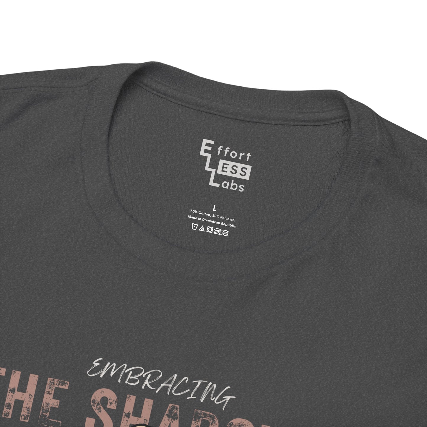 Heavy Cotton Tee — Labrador Dog "Embracing The Shadows" Graphic T-Shirt