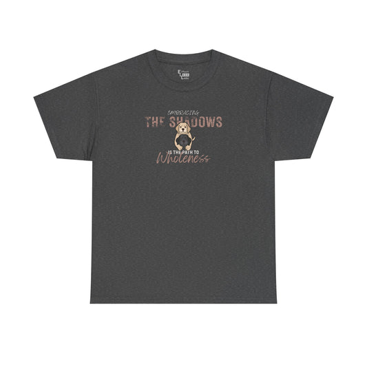 Heavy Cotton Tee — Labrador Dog "Embracing The Shadows" Graphic T-Shirt